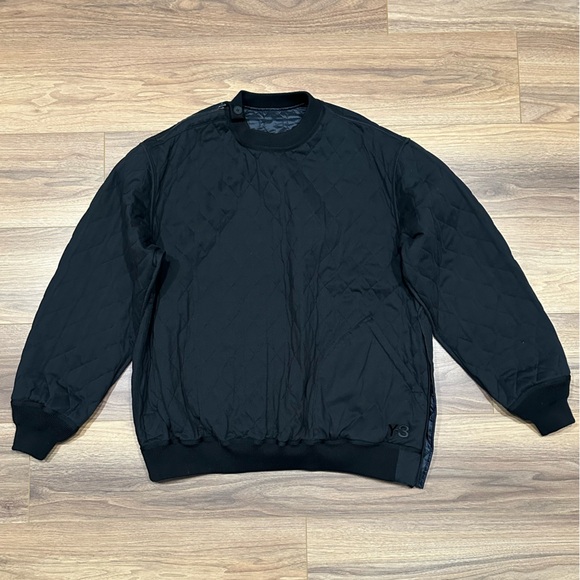 Adidas X Y-3 Quilted Reversible Crewneck Sweater Pullover in Black Size XL - Picture 8 of 14